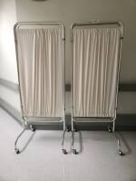 LOT OF QTY (2) MOBILE PRIVACY CURTAINS