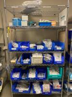 CART OF SPECIAL PROCEDURES LAB DISPOSABLES TO INCLUDE: ANGIOPLASTY PACKS, NAMIC INSERTION TOOLS, CONTROL SYRINGES, MONOJECT SYRINGES, SILVERLON DRESSING, GAUZES AND WIPES