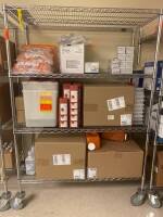 CART AND CONTENTS TO INCLUDE: SHARPS CONTAINERS, NEEDLE PROTECTION DEVICES, BLOOD COLLECTION NEEDLES, BD VACUTAINER BLOOD COLLECTION TUBES