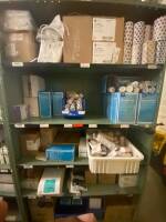 SHELVING UNIT TO INCLUDE: ICE BAGS AND ASSORTED ELASTIC BANDAGES