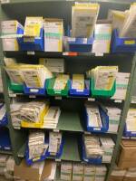 SHELVING UNIT TO INCLUDE: ASSORTED MOLNLYCKE SURGICAL GLOVES