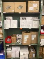 SHELVING UNIT TO INCLUDE: SMITHS MEDICAL SAF-T HOLDER DEVICE WITH ADAPTER, ITL BIOMED SAMPLOK ADAPTOR, SMITHS MEDICAL SAF-T WING BLOOD COLLECTION SETS