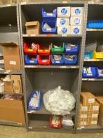 SHELVING UNIT TO INCLUDE: ASSORTED SYRINGES AND BLOOD DRAWING SUPPLIES