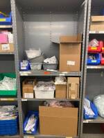 SHELVING UNIT TO INCLUDE: ASSORTED SYRINGES AND BLOOD DRAWING SUPPLIES