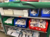 CART AND CONTENTS: ASSORTED BANDAGES AND ABDOMINAL BINDERS