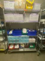 CART AND CONTENTS: ASSORTED SURGICAL GLOVES