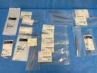 LOT OF VARIOUS INSTRUMETNS (FORCEPS, NERVE HOOKS)