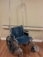 MEDLINE EXCEL EXTRA WIDE WHEELCHAIR W/ OVERHEAD ANTI-THEFT DEVICE