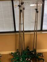 LOT OF QTY (7) GREEN BASE IV POLES