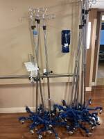 LOT OF QTY (8) DARK BLUE BASE IV POLES