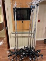 LOT OF QTY (5) BLACK BASE IV POLES