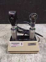 WELCH ALLYN OTO/OPTHALMOSCOPE WITH 71110 CHARGER & HEADS