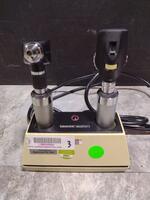 WELCH ALLYN OTO/OPTHALMOSCOPE WITH 71110 CHARGER & HEADS