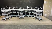 LOT OF GE ECG/EKG CARTS