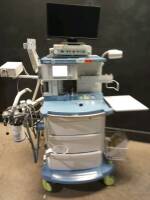 DRAGER FABIUS GS PREMIUM ANESTHESIA MACHINE WITH (3.33A SOFTWARE VERSION, VOLUME CONTROL, PRESSURE CONTROL, PRESSURE SUPPORT, SIMV/PS, MAN SPONT), SCIO FOUR OXI PLUS GAS MODULE & INFINITY KAPPA MONITORING SYSTEM