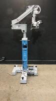 CARL ZEISS OPMI CS-XY SURGICAL MICROSCOPE TO INCLUDE DUAL MOUNT BINOCULARS WITH EYEPIECES BOTH (10X/22B) BOTTOM LENSE & MULTI-FUNCTION FOOTSWITCH ON S4 STAND