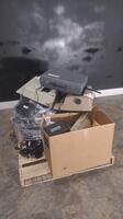LOT OF PRINTERS, KEYBOARDS, TYPEWRITERS, AND CABLES