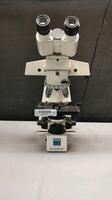 CARL ZEISS AXIOSKOP LAB MICROSCOPE WITH 3 OBJECTIVES